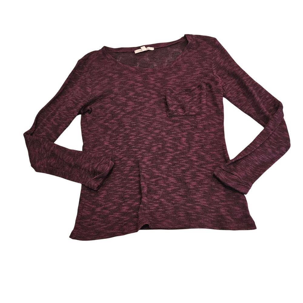 Laila Jayde Purple Marled Knit Sweater Top - Size Small